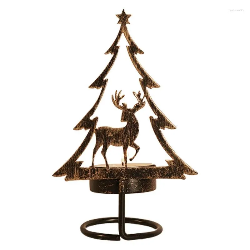 Candelabros Titular de Navidad Árbol Centro de mesa Soporte con mesa de luz de té para bodas Fiestas en casa