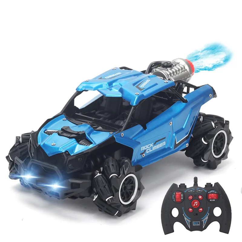 ElectricRC Carro Paisible Rock Crawler Elétrico 4WD Drift RC Carro 24Ghz Controle Remoto Stunt Spray Carro Brinquedos Para Meninos Máquina No Controle De Rádio 230906