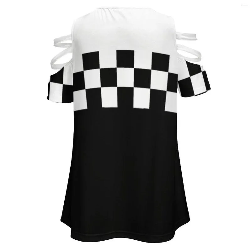 Womens T Shirts Two Tone Mod Ska 60S Retro Black White Women