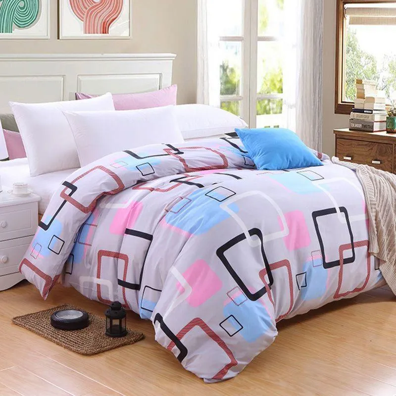 Conjunto de roupa de cama de unicórnio Kawaii tamanho Queen para