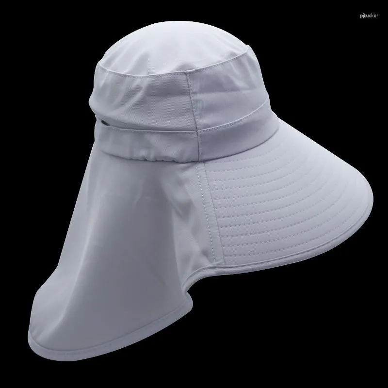 Cappelli a tesa larga Foliumpiniae Cappello da sole solido Protezione estiva per il collo sottile Arrampicata all'aperto