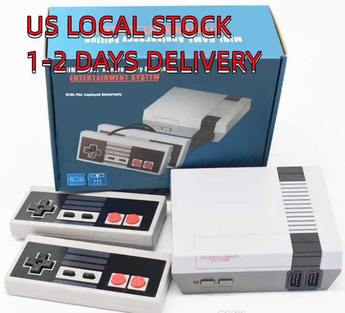 US Local Warehouse Game Console Mini TV Can Store 620 500 Video Handheld för NES Games Consoles With Retail Boxs DHL