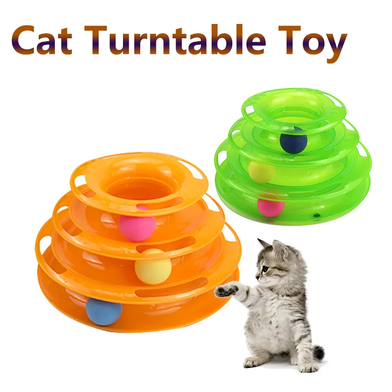 Nya kattleksakbollar för katter Solid plastrundad interaktiv leksak Alla säsonger Katter Training Pet Toys Cat Games Pet Products Hz0004 Partihandel