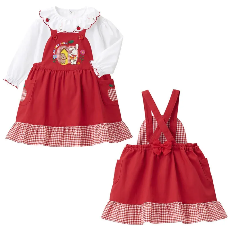 Vestidos da menina Meninas Japonesas Vestido Dos Desenhos Animados Coelho Strap Vestido Saias Vestidos Cortos Robe Princesse Fille Baby Girl Roupas Robes 230906