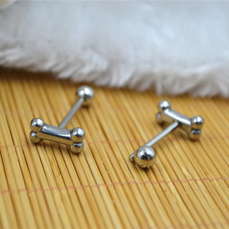 Labret Lip Piercing Joias LOT50pcs Corpo Anel de Língua de Aço Bar Punk Escudo de Mamilo 230906