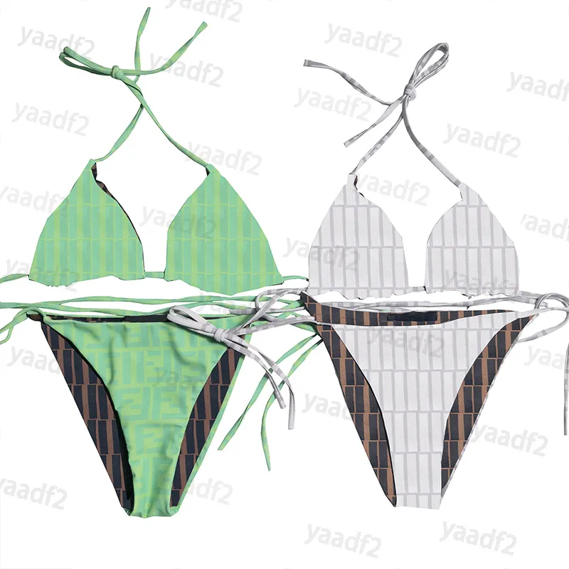 Kvinnors sexiga baddräkt mode bikini strandkläder två bit jacquard design utan bröstplatta underwire support