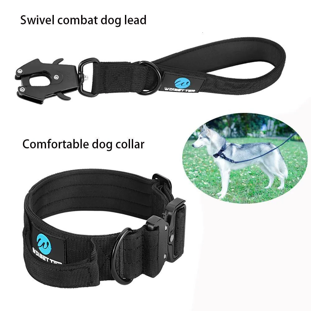 Colliers Pour Chiens Laisses Collier De Chien Tactique Militaire Réglable  Formation Durable En Nylon Shepard Boucle En Métal Laisse Pour Animaux De  Compagnie Grand Ensemble De Laisse De Chien Accessoire Pour Chien