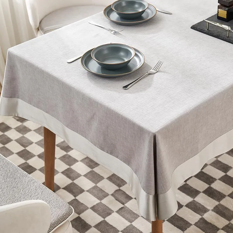 Nappe de table de style minimaliste moderne, couleur unie, antidérapante, couverture carrée pour le thé