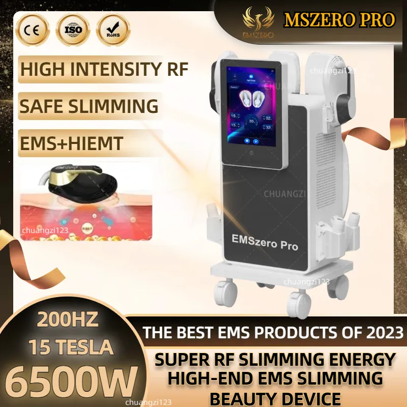 2023 New Emszero Pro Rf 슬리밍 emslim 기계 바디 Emsculpting hiemt 200Hz 6500W 15 Tesla 4/5 핸들 건강 EMS 슬리밍 머신 슈퍼 EMS RF 에너지 슬림 하향