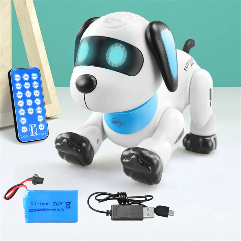 ElectricRC Animals K21 Electronic Robot Dog Intelligent Remote Voice Control Programmering Stunt Toy Programmerbar TouchSense RC Puppy Child Toys 230906