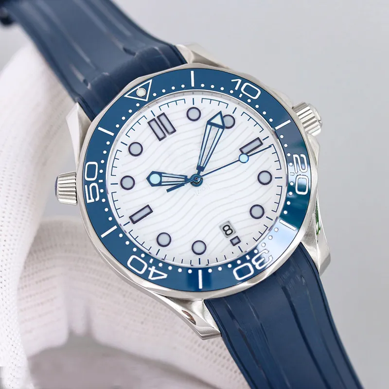 Rologio Blue 42MM Mens Automatic Mechanical Watch With Ceramic Bezel ...