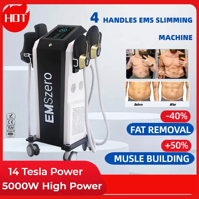 2023 Emslim Muscle Building EMS Hiemt Устройство для похудения 14 Тесла 5000 Вт Мощность для похудения Тренажер для наращивания мышечной массы EMS Оборудование для удаления жира
