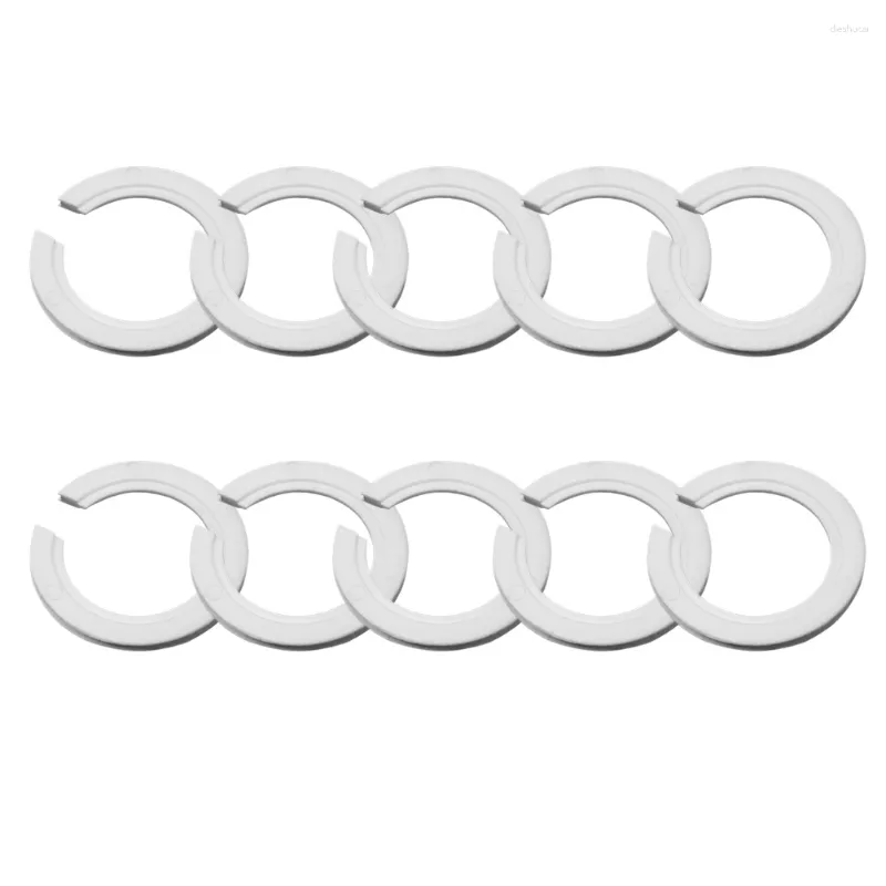 Ljushållare 10pc lampskuggadapter Ring E27 Konvertera till E14 Holder Collar Replacement (White)