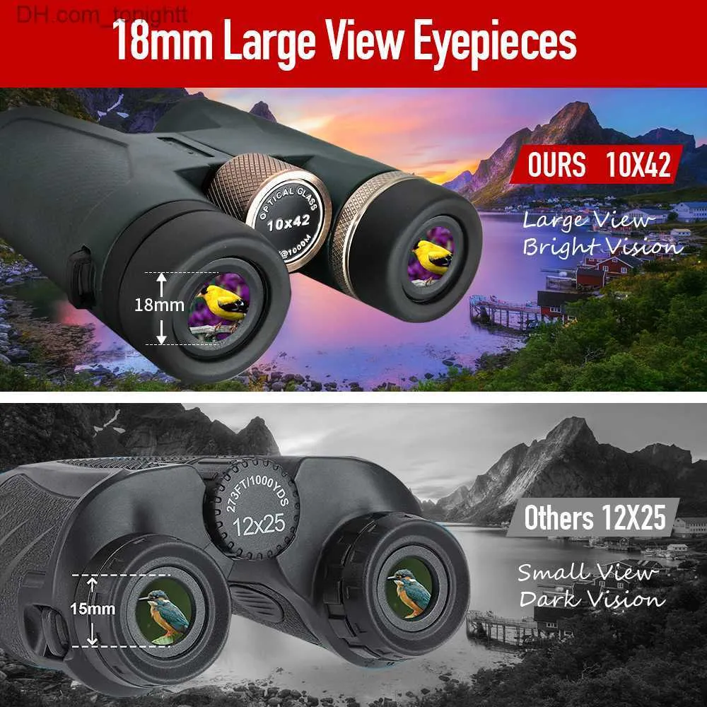10x42 Auto Focus-Free Binoculars – HD, BAK-9 Prism, FMC Lens, For Bird Watching, Hunting, Sports