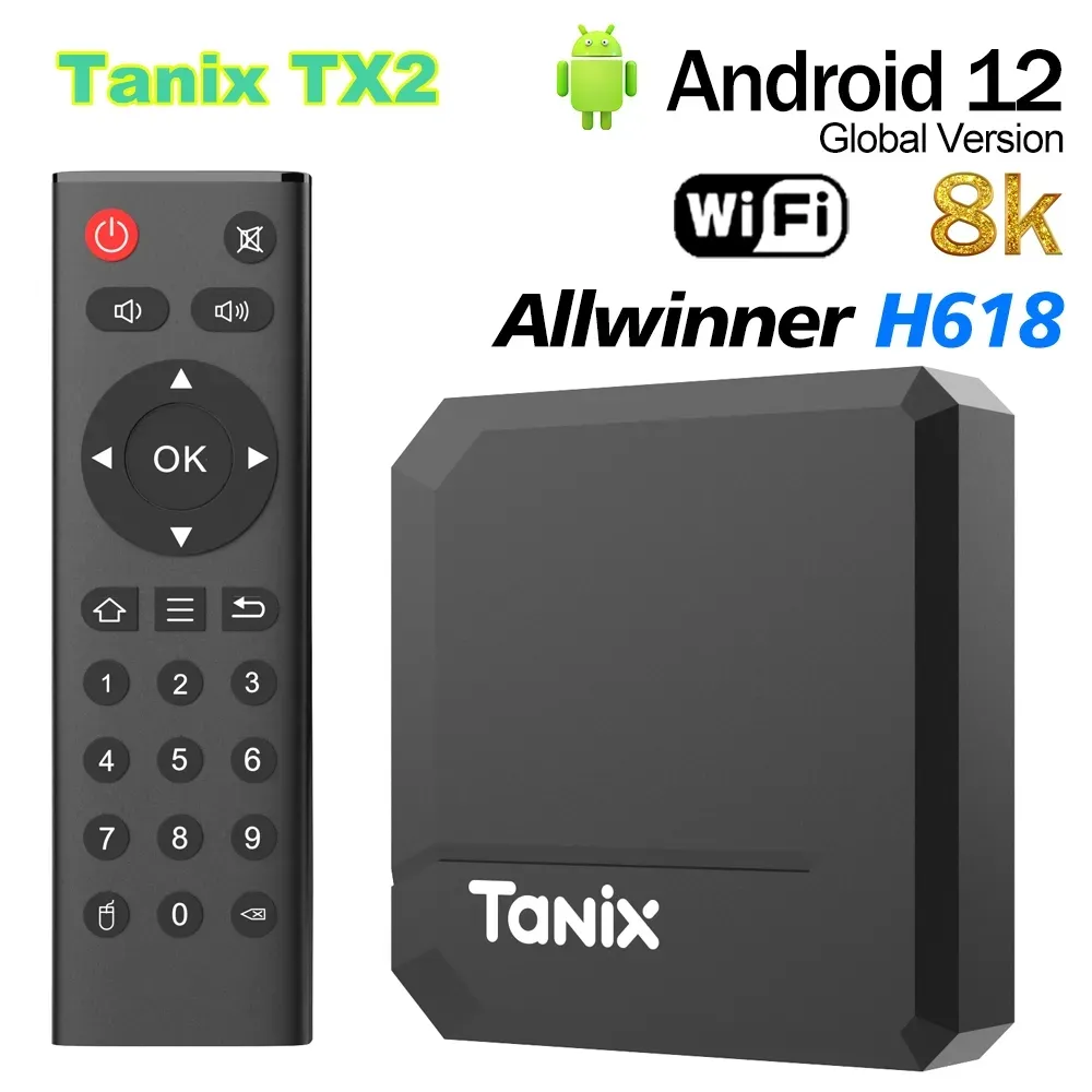 Tanix TX2 Android 12 Android Box Tx6 With Allwinner H618, 8K Resolution ...