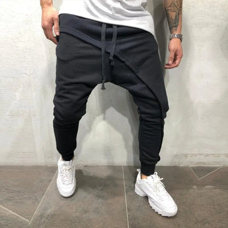 Pantalon pour hommes surdimensionné hip-hop coupe ample Harun avec jambes pendentif décontracté taille basse