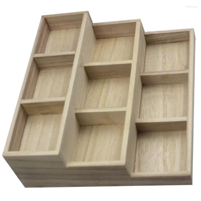 Astucci per gioielli Scatola in legno Organizzatore per trucco Porta gingilli Espositore per trucco Custodia stile pallet per ufficio