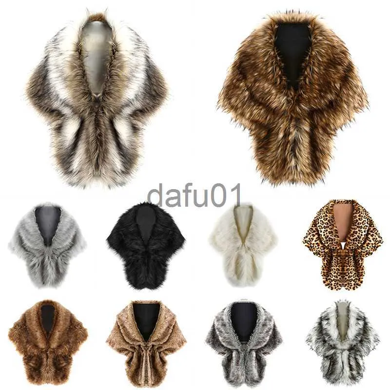 Women's Fur Faux Fur Faux Fur Shawl For Women Winter Warm Cape Wedding Shrug Cloak Elegant Plush Outerwear Cape Woman Evening Party Dress Shawls x0907