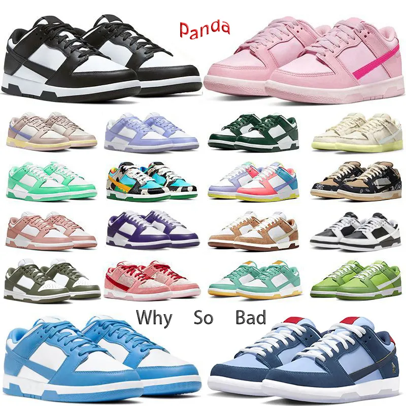 2023 Black White Panda Men Running Shoes Women Low Cut Unc Coast Michigan Green Syracuse Chunky Flats Sneakers Trainers Laser Orange Bear Brasilien TS JOGGING STORLEK 36-46