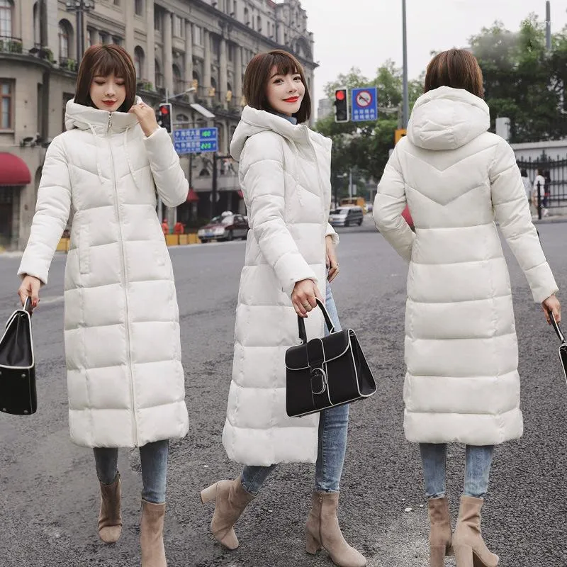 Doudoune femme hiver chaleur longue sur le genou manteau femmes grosse grande taille coton rembourr et