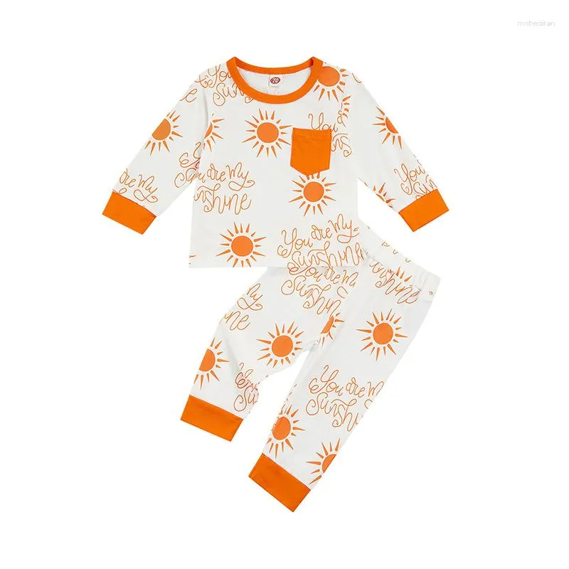 Clothing Sets FOCUSNORM 0 24M Infant Baby Boys Girls Clothes Ses Sun  Pattern Long Sleeve Pullover Pocket Tops High Waist Pants From 10,9 €