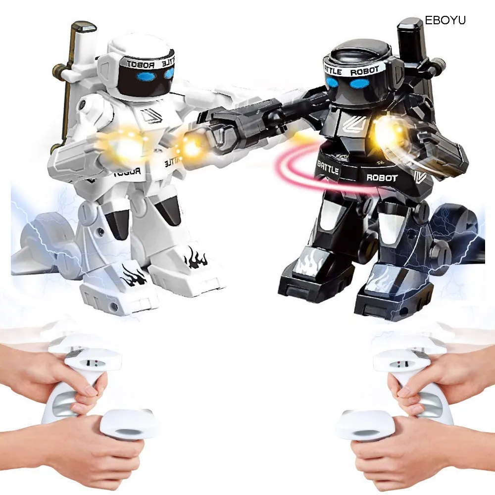 ElectricRC Animals EBOYU RC Battle Robot Telecomando 24G Umanoide Combattimento Due Joystick Real Boxing Fight Experience Regalo 230906