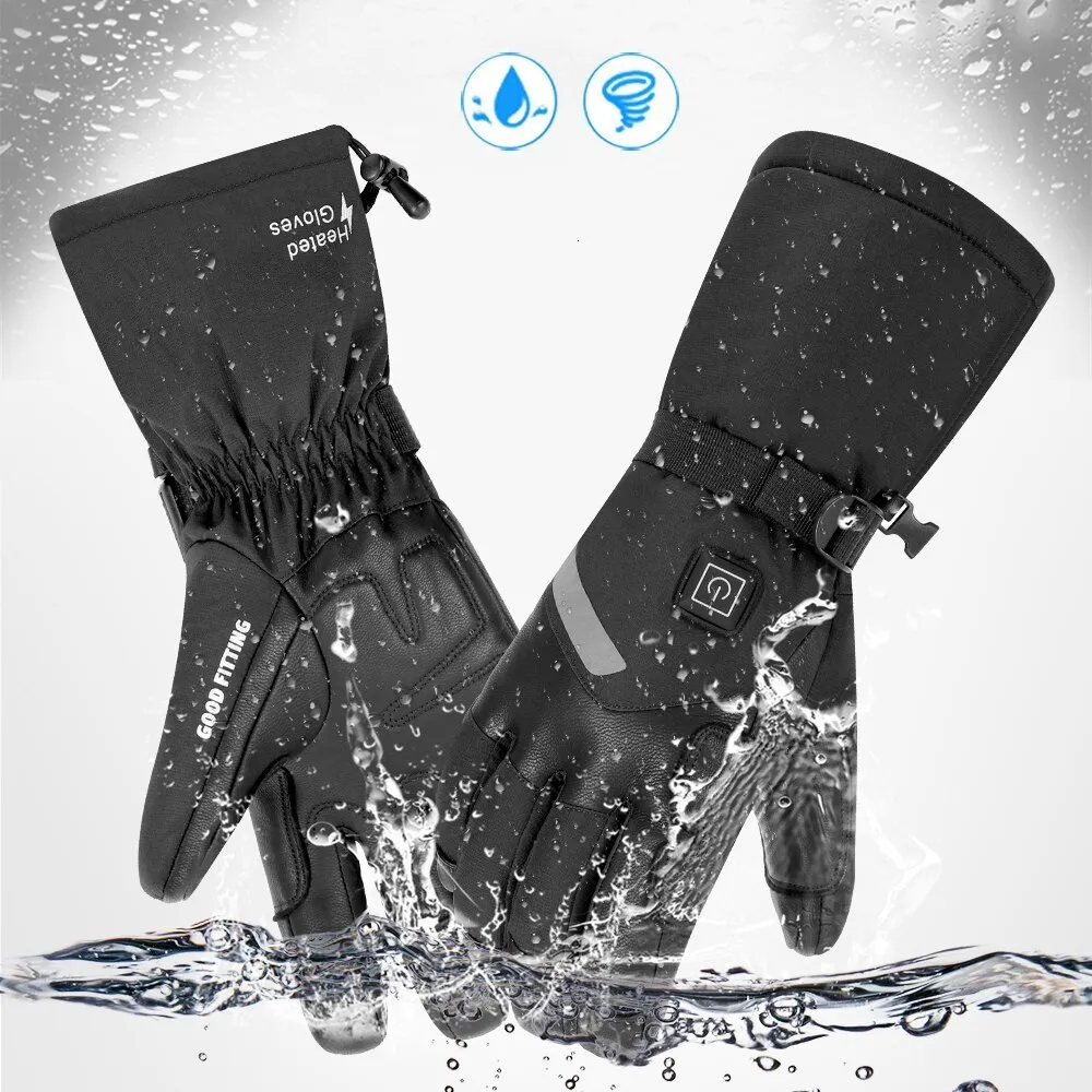 Gants Chauffants électriques à Piles - Température Réglable, Chauffage Rapide, étanches, Pour Extérieur, Chasse, Camping