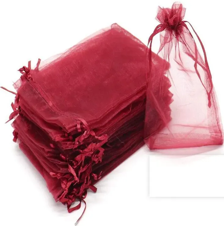 Organza Sheer Gift Candy Bags Wedding Favor Organza Pouch Jewelry Party Xmas Gift Bags 5x7cm,7X9CM,9x12cm,10x15cm,11x16cm