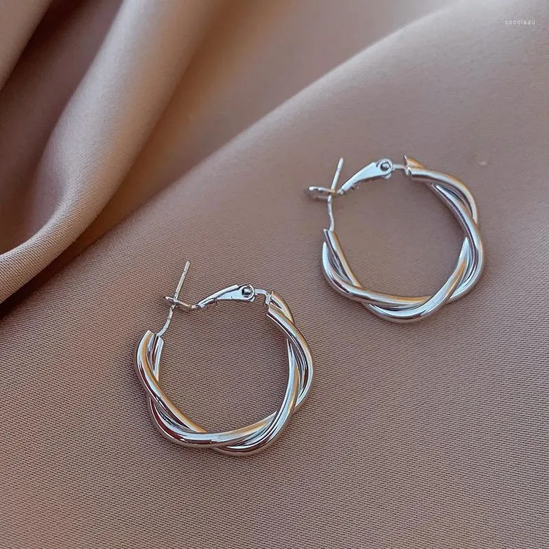 Hoepel Oorbellen 2023 Voor Vrouwen 14K Goud Sterling Zilver Chunky Twisted Hoops Earring Hypoallergeen Oor Sieraden