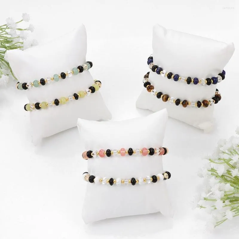 Link Bracelets Adjustable For Women Men Natural Stone White Crystal Tiger Eye Lapis Lazuli Aventurine Sweet Jewelry Gifts