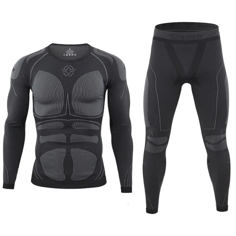 Sous-vêtements thermiques pour hommes Hommes Sport sous-vêtements thermiques costumes cyclisme en plein air vêtements de compression vêtements respirants à séchage rapide Fitness survêtements de course 230907