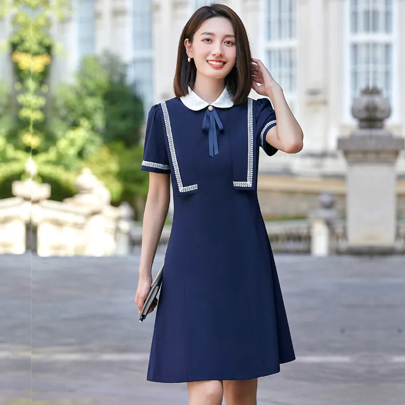 Kindergarten Teachers' Work Clothes Summer Speech Teacher Interviews Professional Dress Educational Institutions A Line Uniform