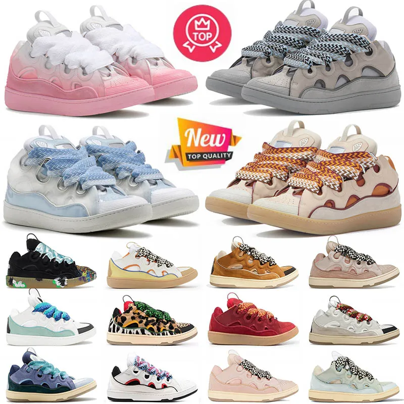 luksurys mężczyźni designerskie buty lawins lawina sneakers w stylu 90s niezwykłe wytłaczane skórzane krawężniki Lanvinlies Women in NAPPA CALKSKIN GUBE PLOKA SOLE