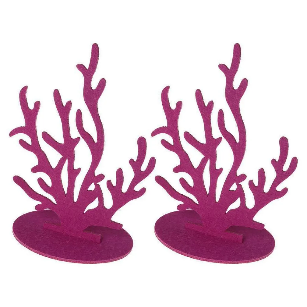mermaid party coral seaweed seahorse diy felt decor table desktop ornament children`s birthday party baby shower supplies rra58