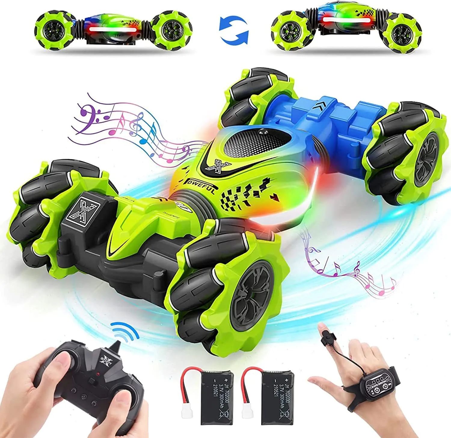 ElectricRC Car Gesture Sensing RC Stunt Car for Boys Girls Drift Stunt Remote Control Car Toys Twist Hand Controlled with Light Music 230906