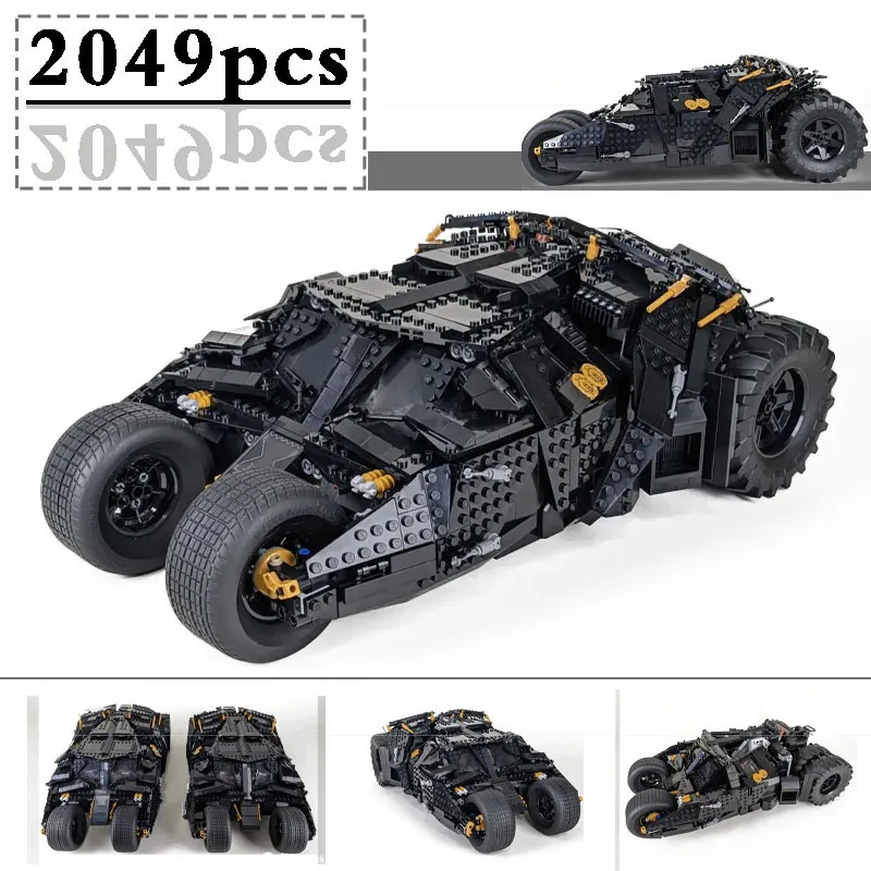 Aeronave Modle Movie Series 2049pcs Tumbler Batmobile Modelo Building Blocks 76240 Car Set DIY Brinquedos Presentes de Natal para Crianças 230907