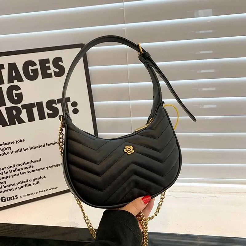 Women s Mini Chain Diagonal Half Moon Bag Single Shoulder Handbag 60 Off Outlet Online