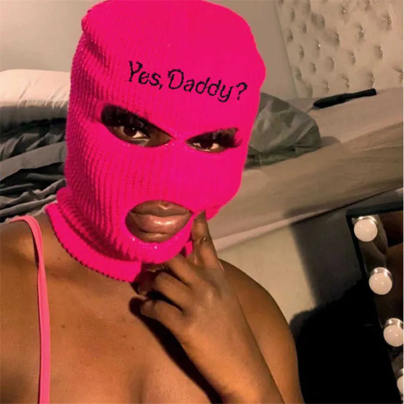 DHgate.com:Embroidered Balaclava Beanie - Warm Knit Winter