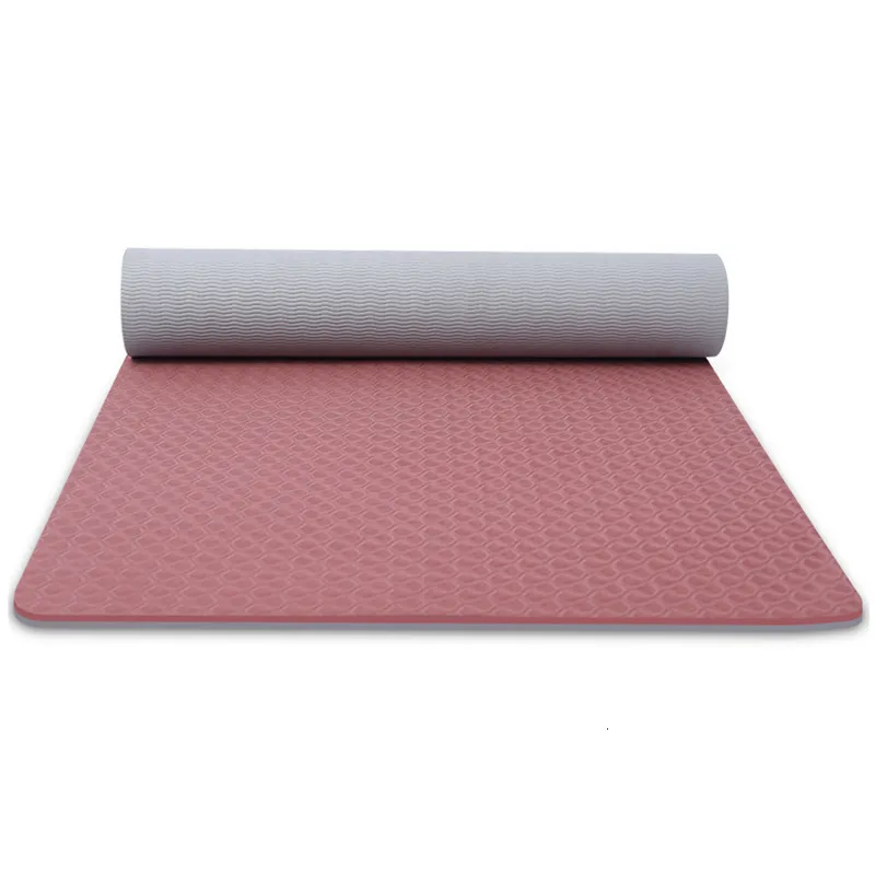 Tapis de yoga 18306106mm TPE tapis avec sac tapis antidérapant Sport exercice de gymnastique à domicile pour débutant gymnastique de remise en forme environnementale 230907