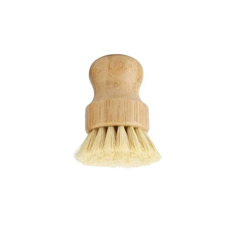 bamboo dish scrub brushes kitchen wooden cleaning scrubbers for washing cast iron pan pot natural sisal bristles dhs fy5090