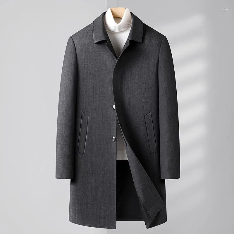 Trenchs pour hommes 2023 Automne Mode Manteau de haute qualité Business Casual Vestes Hommes Vêtements Pleine Taille M-4XL
