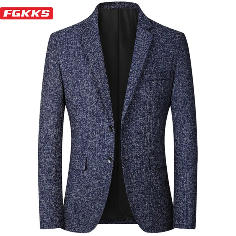 Herenpakken Blazers FGKKS Lente Herfst Blazers Mannen Mode Slanke Casual Business Knappe Pakken Merk heren Blazers Tops 230907