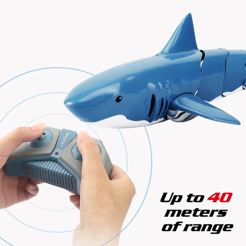 ElectricRC Animals Children's Toys Remote Control Shark 24g Summer Water Ultralong Simulation Model Toy Boy Gift 230906