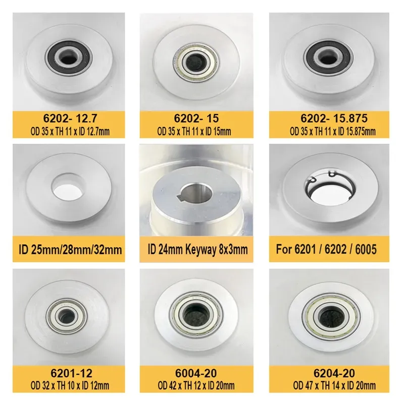 100/200/250x100mm Belt Grinder Replacement Parts Grooved Rubber Contact Wheel Dynamically Balanced