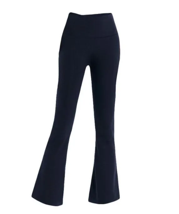 Calças femininas casuais esportivas flared groove leggings cintura alta elástica ioga alinhar roupas perna larga corrida dança treino_voghion.com