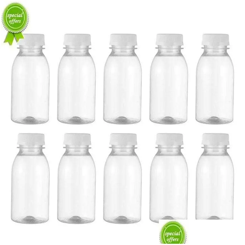 Bouteilles d'eau 15 pièces bouteille de jus transparente en plastique stockage de lait bouteilles de boissons en bouteille séparément livraison directe Dhalv