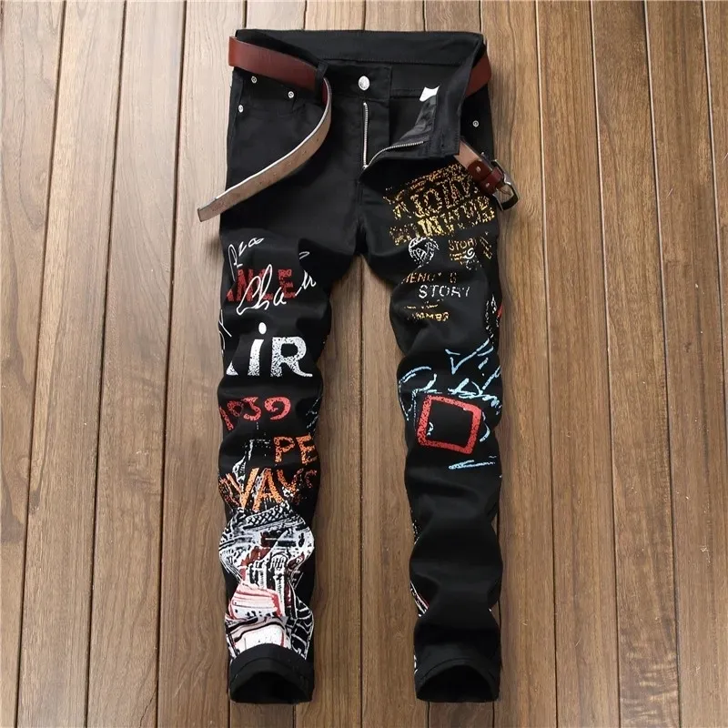 Jeans con stampe uomo sale