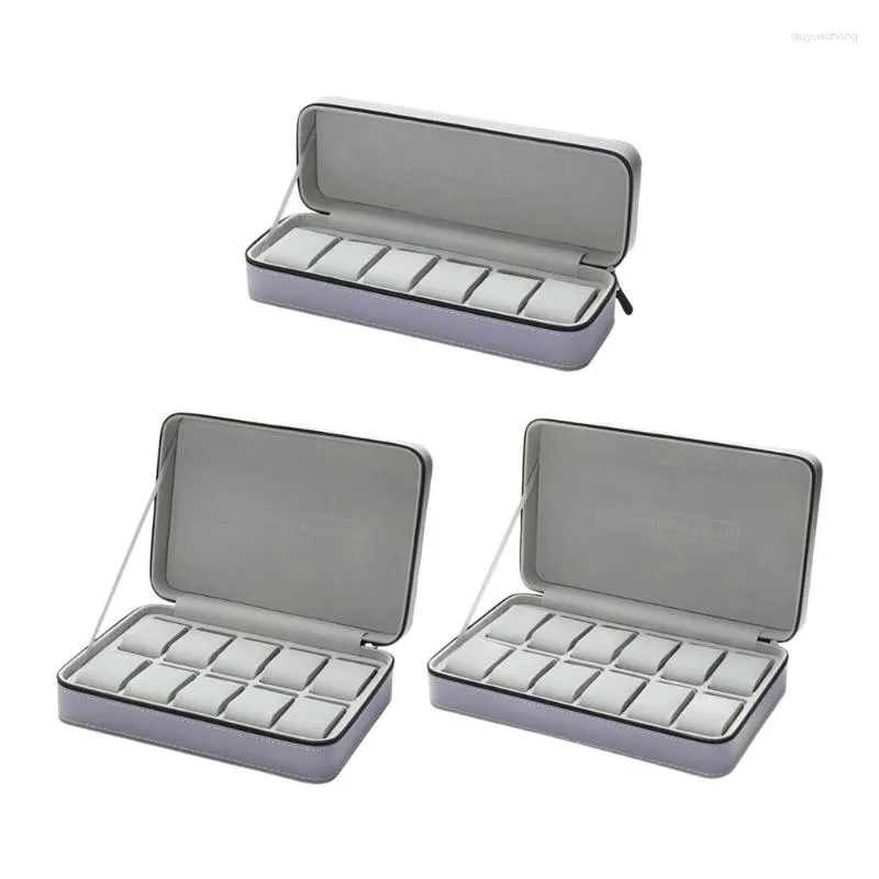 Horlogedozen Box Organizer 6/10/12 Slots Display Opbergdoos Lederen Sieraden Grotere capaciteit