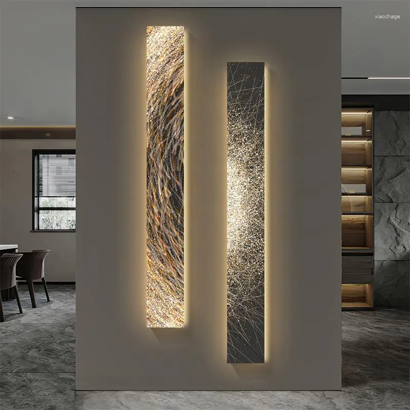Duvar lambası modern soyut led kapalı boya uzun şerit asılı ev odası yaşam dekorasyonu için uygun
