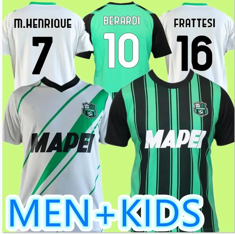 23 24 Sassuolo Calcio TRAORE Maillots de football pour hommes Berardi Boga Caputo Obiang Mulattieri Pinamonti Kyriakopoulos Accueil Chemise de football à manches courtes Uniforme 23 24